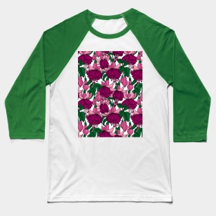 Fuchsia on white Baseball T-Shirt